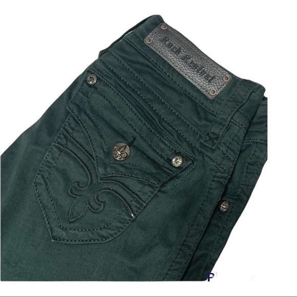 Rock Revival Jeans Rock Revival Skinny Jeans Color: Green | Size: 27 - Picture 5 of 6